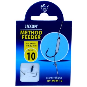 Przejdź do produktu Haczyki z przyponami JAXON METHOD FEEDER żyłka 10cm / roz. 10 / igła