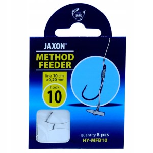 Przejdź do produktu Haczyki z przyponami JAXON METHOD FEEDER żyłka 10cm / roz. 10 / quick