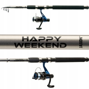 Przejdź do produktu Wędka + Kołowrotek + Żyłka JAXON HAPPY WEEKEND - 2,7m / 5-25g