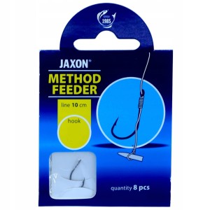 Przejdź do produktu Haczyki z przyponami JAXON METHOD FEEDER plecionka 10cm / roz. 12 / quick