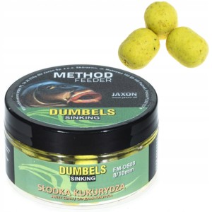 Przejdź do produktu Dumbells Sinking JAXON METHOD FEEDER - SŁODKA KUKURYDZA