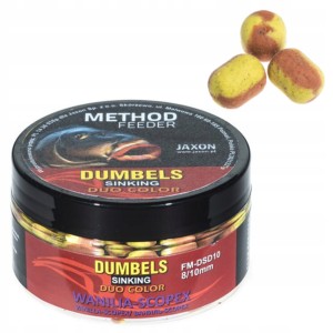 Przejdź do produktu Dumbells Duo Color Sinking JAXON METHOD FEEDER - WANILIA / SCOPEX