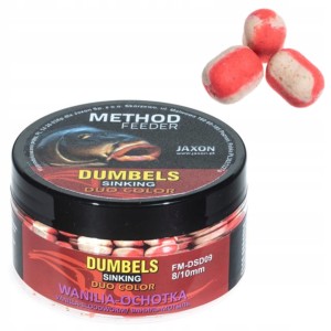 Przejdź do produktu Dumbells Duo Color Sinking JAXON METHOD FEEDER - WANILIA / OCHOTKA