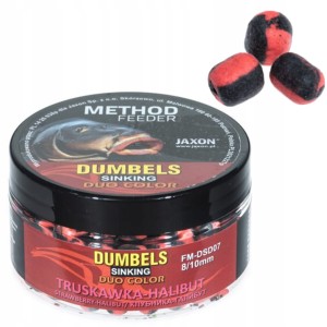 Przejdź do produktu Dumbells Duo Color Sinking JAXON METHOD FEEDER - TRUSKAWKA / HALIBUT