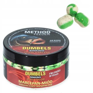 Przejdź do produktu Dumbells Duo Color Sinking JAXON METHOD FEEDER - MARCEPAN / MIÓD