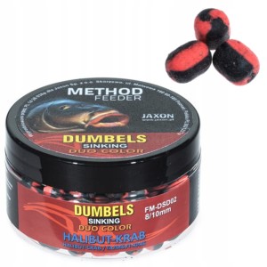 Przejdź do produktu Dumbells Duo Color Sinking JAXON METHOD FEEDER - HALIBUT / KRAB