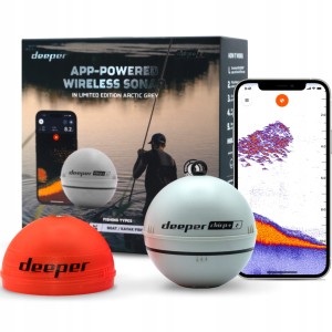 Przejdź do produktu Echosonda DEEPER SMART SONAR CHIRP+ 2.0 Arctic Grey + Nakładka nocna