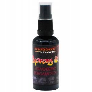 Przejdź do produktu Dopalacz do przynęt MASSIVE BAITS SPRAY IT 50ml - STRAWBERRY / TRUSKAWKA