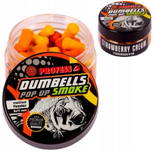 Przejdź do produktu Dumbells POP UP SMOKE FLUO PROFESS - TRUSKAWKOWY KREM