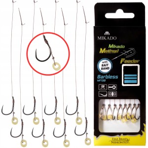 Przejdź do produktu Haczyki z gumką MIKADO METHOD FEEDER na plecionce nr 6