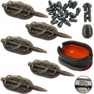 Przejdź do produktu Zestaw 5x Koszyk ARC 30g + FOREMKA PRO METHOD FEEDER + szybkozłączki