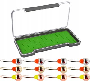 Przejdź do produktu Zestaw 12x Mormyszka wolframowa MIKADO DISCO + Pudełko na mormyszki