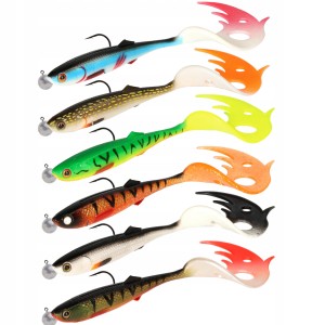 Przejdź do produktu Zestaw 6x GUMA SICARIO PlKE TAIL 8,5 cm NA SZCZUPAKA + GŁÓWKI - MIKADO