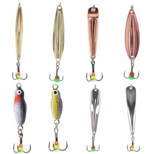 Przejdź do produktu Zestaw 8x BŁYSTKA PODLODOWA MIKADO blaszki