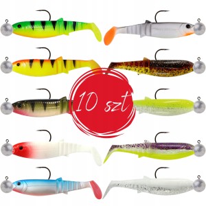 Przejdź do produktu ZESTAW Przynęt Savage Gear Cannibal 10 x 6,8cm + Główki Jigowe