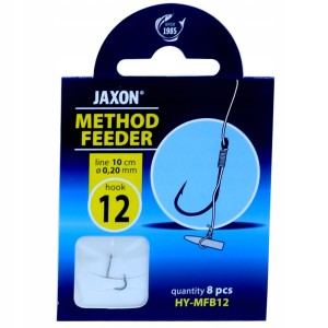 Przejdź do produktu Haczyki z przyponami JAXON METHOD FEEDER żyłka 10cm / roz. 12 / quick